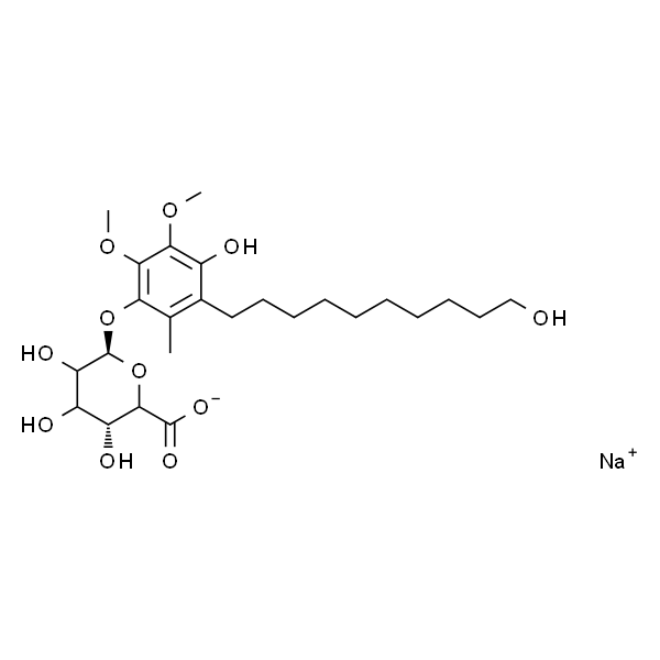 4-Hydroxy-3-(10-hydroxydecyl)-5,6-dimethoxy-2-methylphenyl β-D-Glucuronide Monosodium Salt