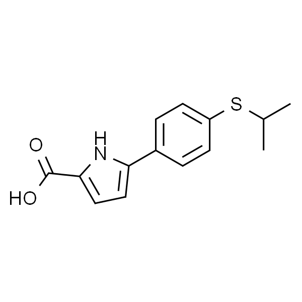 5-(4-(异丙基硫基)苯基)-1H-吡咯-2-羧酸