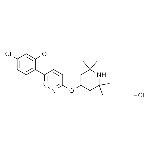 Phenol,5-chloro-2-[6-[(2,2,6,6-tetramethyl-4-piperidinyl)oxy]-3-pyridazinyl]-,hydrochloride (1:1)