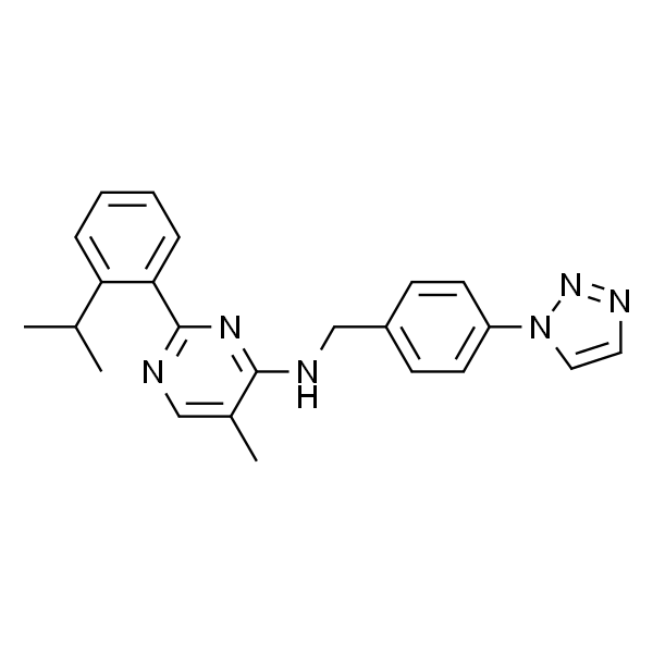 N-(4-(1H-1,2,3-三唑-1-基)苄基)-2-(2-异丙基苯基)-5-甲基嘧啶-4-胺