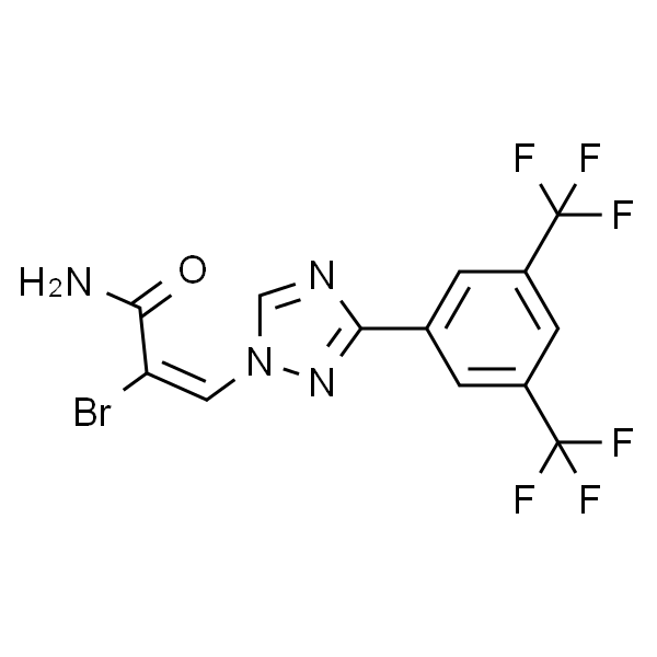 2-Propenamide, 3-[3-[3,5-bis(trifluoromethyl)phenyl]-1H-1,2,4-triazol-1-yl]-2-bromo-, (2E)-