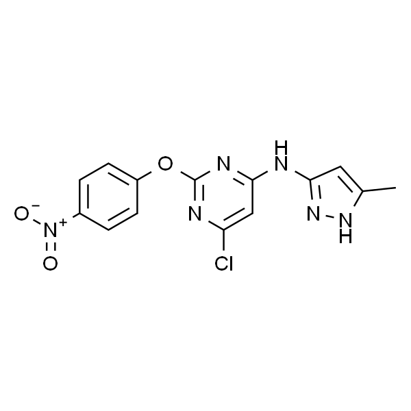 6-氯-N-(5-甲基-1H-吡唑-3-基)-2-(4-硝基苯氧基)嘧啶-4-胺