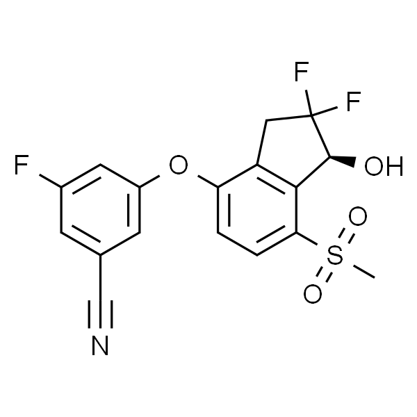 (S)-3-((2,2-二氟-1-羟基-7-(甲基磺酰基)-2,3-二氢-1H-茚-4-基)氧基)-5-氟苄腈