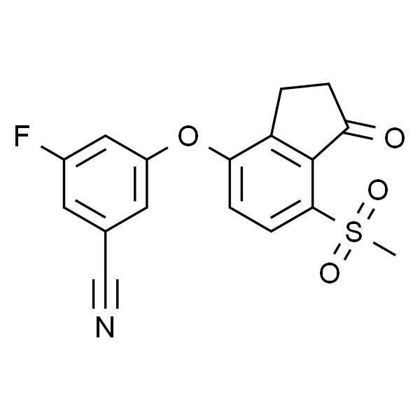 3-氟-5-((7-(甲基磺酰基)-1-氧代-2,3-二氢-1H-茚-4-基)氧基)苯甲腈