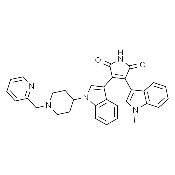 3-(1-甲基-1H-吲哚-3-基)-4-(1-(1-(2-吡啶甲基)-4-哌啶基)-1H-吲哚-3-基)-1H-吡咯-2,5-二酮