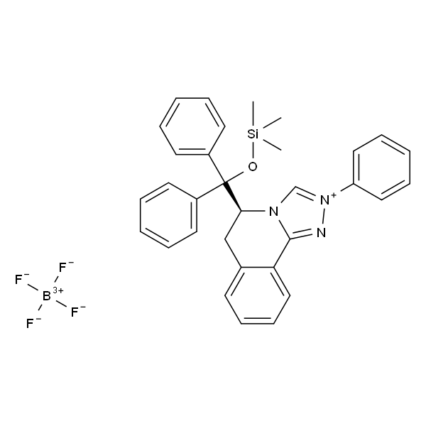 (S)-5-(Diphenyl((trimethylsilyl)oxy)methyl)-2-phenyl-5,6-dihydro-[1,2,4]triazolo[3,4-a]isoquinolin-2-ium Tetrafluoroborate
