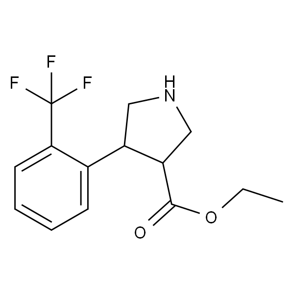 反式-4-（2-（三氟甲基）苯基）吡咯烷-3-羧酸乙酯盐酸盐