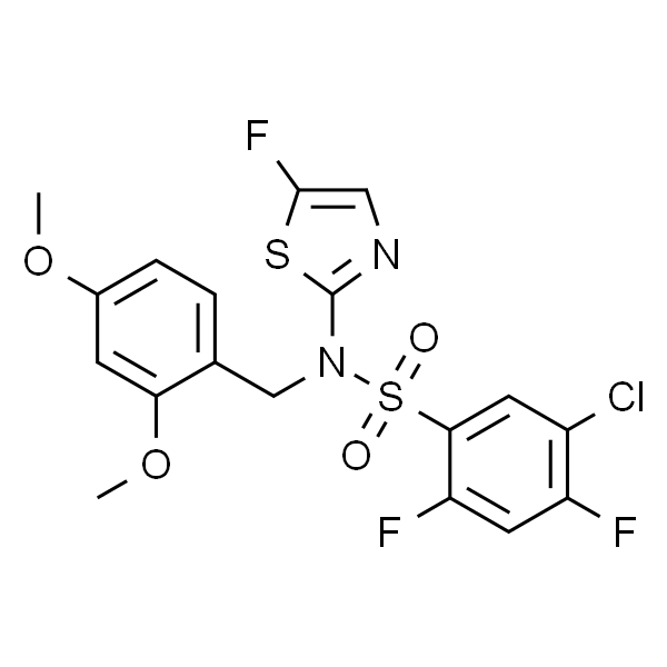 5-Chloro-N-(2,4-dimethoxybenzyl)-2,4-difluoro-N-(5-fluorothiazol-2-yl)benzenesulfonamide