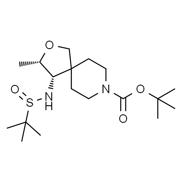 叔丁基(3S,4S)-4-(((R)-叔丁基亚磺酰基)氨基)-3-甲基-2-氧杂-8-氮杂螺[4.5]癸烷-8-羧酸盐