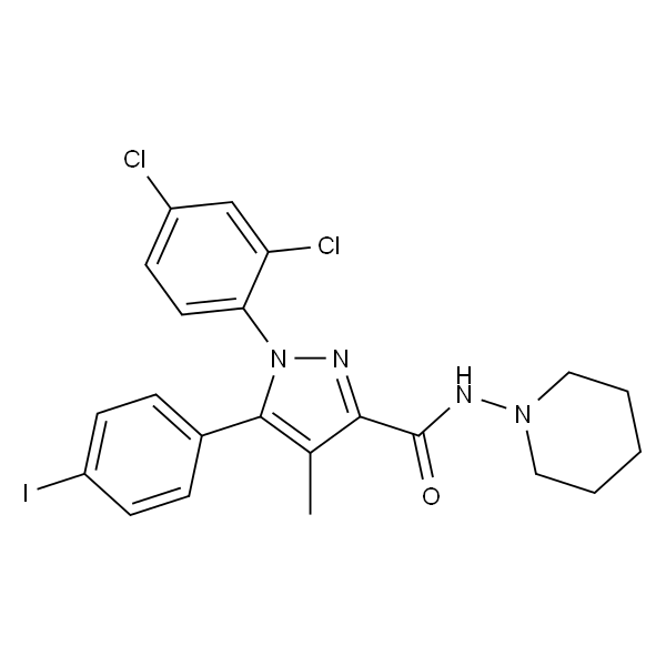 1-(2,4-二氯苯基)-5-(4-碘苯基)-4-甲基-N-1-哌啶基-1H-吡唑-3-羧胺