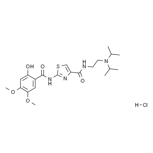 N-(2-二异丙基氨基)乙基)-2-(2-羟基-4,5-二甲氧基苯甲酰胺)噻唑-4-甲酰胺盐酸盐