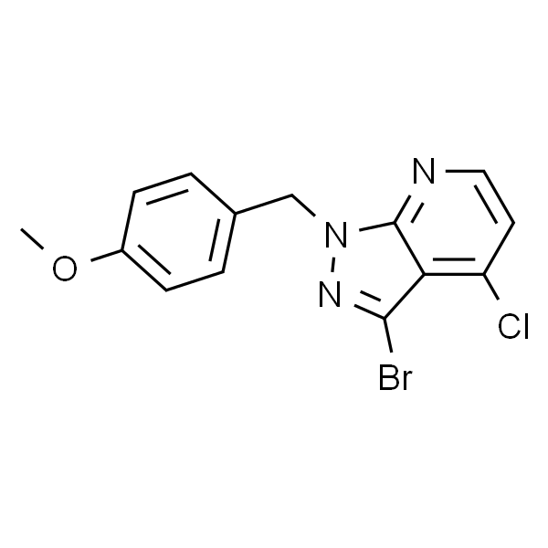 3-溴-4-氯-1-[(4-甲氧基苯基)甲基]-1H-吡唑并[3,4-b]吡啶