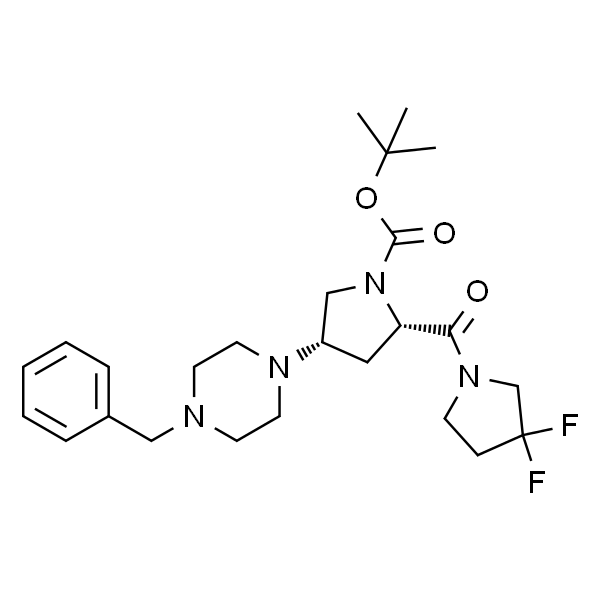 (2S,4S)-1-Boc-2-(3,3-二氟吡咯烷-1-羰基)-4-(4-苄基-1-哌嗪基)吡咯烷