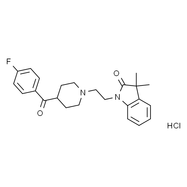 1-(2-(4-(4-氟苯甲酰基)哌啶-1-基)乙基)-3,3-二甲基吲哚啉-2-酮盐酸盐