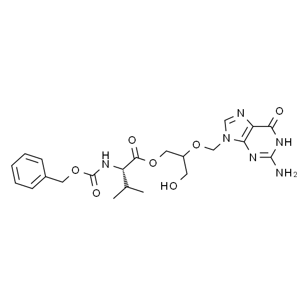 (2S)-2-((2--氨基-6-氧代-3H-嘌呤-9(6H)-基)甲氧基)-3-羟基丙基2-(((苄氧基)羰基)氨基)-3-甲基丁酸酯