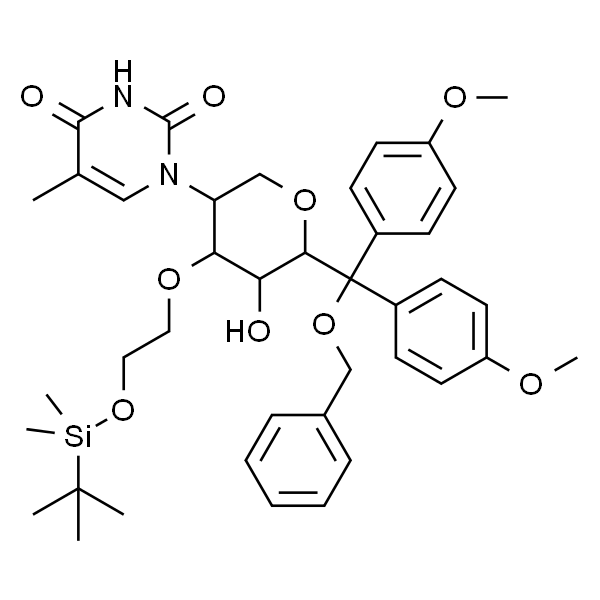 1-(6-((苄氧基)双(4-甲氧基苯基)甲基)-4-(2-((叔丁基二甲基甲硅烷基)氧基)乙氧基)-5-羟基四氢-2H-吡喃-3-基)-5-甲基嘧啶-2,4(1H,3H)-二酮