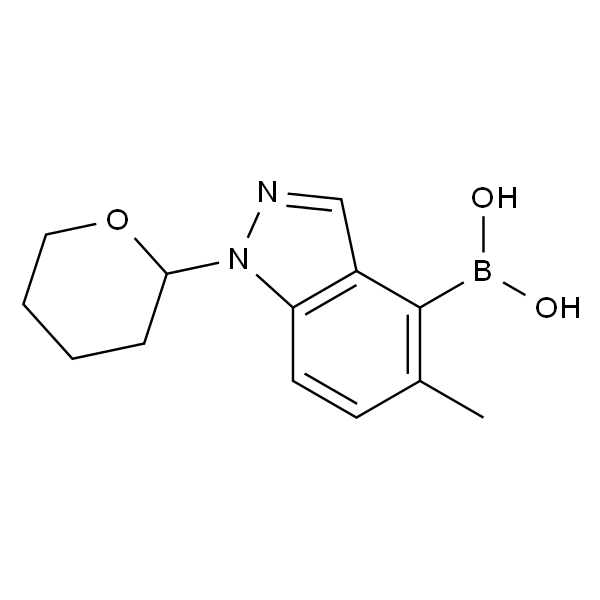 (5-甲基-1-(四氢-2H-吡喃-2-基)-1H-吲唑-4-基)硼酸