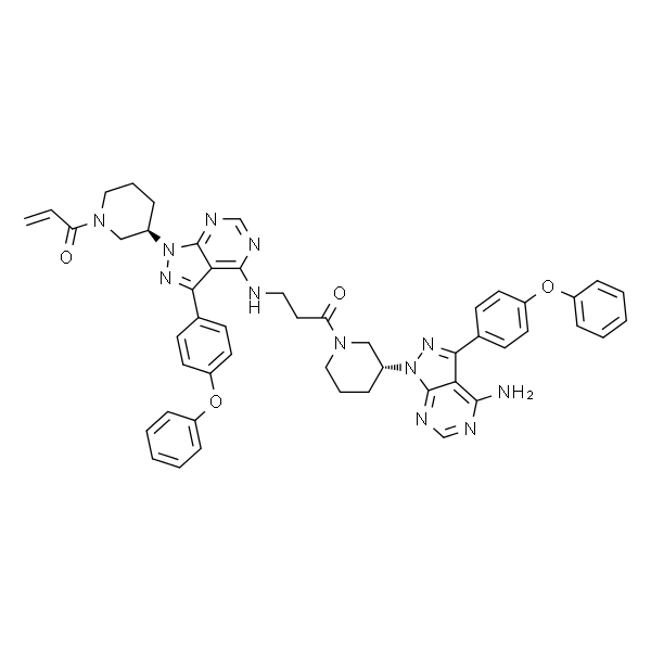 1-((R)-3-(4-((3-((R)-3-(4-氨基-3-(4-苯氧基苯基)-1H-吡唑并[3,4-d]嘧啶-1-基)哌啶-1-基)-3氧丙基)氨基)-3-(4-苯氧苯基)-1H-吡唑并[3,4-d]嘧啶-1-基)哌啶-1-基)丙-2-烯-1-酮（伊布替尼/依鲁替尼杂质）