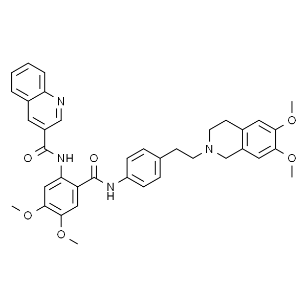 N-(2-((4-(2-(6,7-二甲氧基-3,4-二氢异喹啉-2(1H)-基)乙基)苯基)氨基甲酰基)-4,5-二甲氧基苯基)喹啉-3-甲酰胺