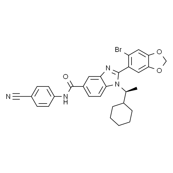 (S)-2-(6-溴苯并[d][1,3]二氧杂环戊烯-5-基)-N-(4-氰基苯基)-1-(1-环己基乙基)-1H-苯并[d]咪唑-5-甲酰胺