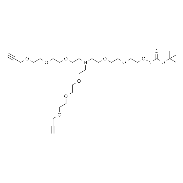 N-(t-Boc-Aminooxy-PEG2)-N-bis(PEG3-propargyl)
