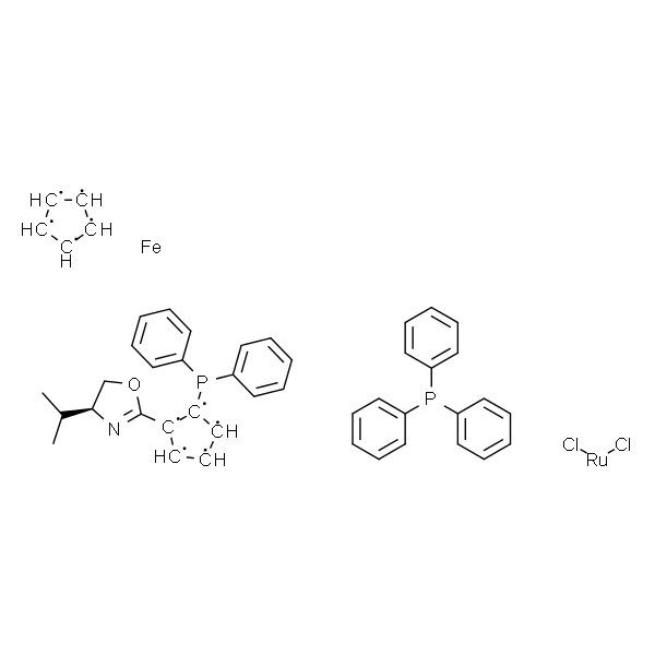 (S)-2-[(SP)-2-(Diphenylphosphino)ferrocenyl]-4-isopropyl-2-oxazoline triphenylphosphine ruthenium(II) dichloride Complex