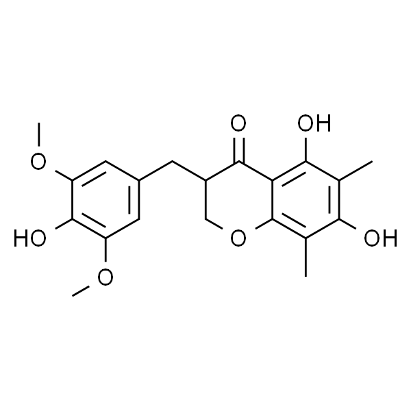 5,7-Dihydroxy-3-(4-hydroxy-3,5-dimethoxybenzyl)-6,8-dimethylchroman-4-one
