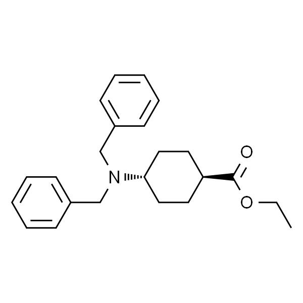 Cyclohexanecarboxylic acid, 4-[bis(phenylmethyl)amino]-, ethyl ester, trans-