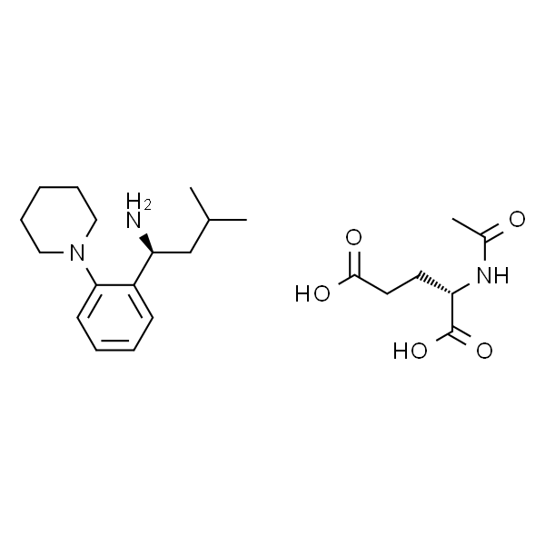 (S)-3-甲基-1-[2-(1-哌啶基)苯基]丁胺N-乙酰-L-谷氨酸盐