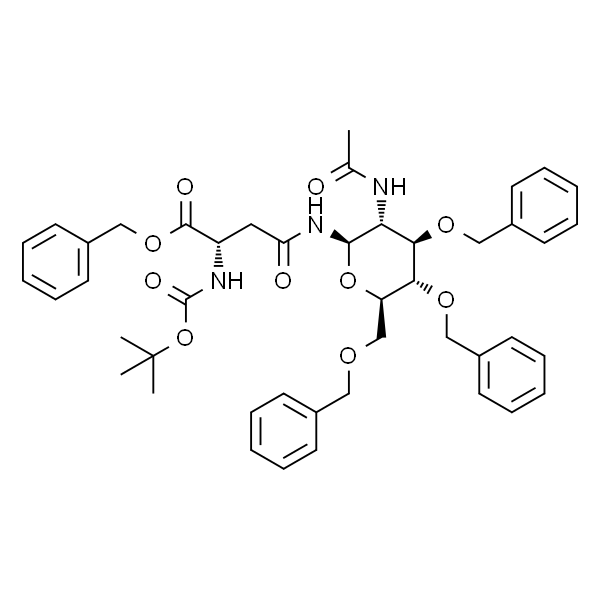 Nω-(2-乙酰氨基-3,4,6-三-O-苄基-2-脱氧-β-D-吡喃葡萄糖酰基)-Nα-(叔丁氧羰基)-L-天冬酰胺苄酯