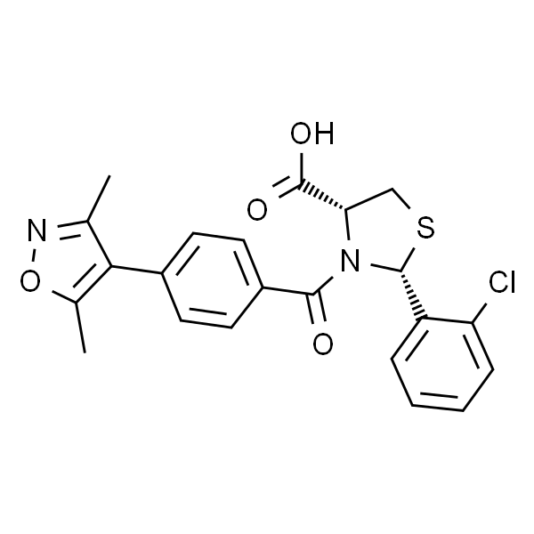(2R,4R)-2-(2-氯苯基)-3-(4-(3,5-二甲基异恶唑-4-基)苯甲酰)噻唑烷-4-甲酸