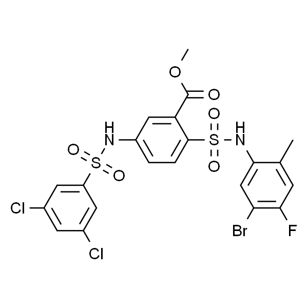 2-(N-(5-溴-4-氟-2-甲基苯基)氨磺酰基)-5-(3,5-二氯苯磺酰氨基)苯甲酸甲酯