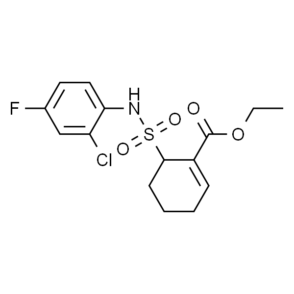ethyl 6-(N-(2-chloro-4-fluorophenyl)sulfamoyl)cyclohex-1-enecarboxylate