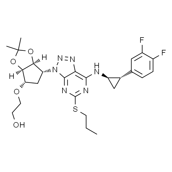 2-(((3aR,4S,6R,6aS)-6-(7-(((1R,2S)-2-(3,4-二氟苯基)环丙基)氨基)-5-(丙硫基)-3H-[ 1,2,3]三唑并[4,5-d]嘧啶-3-基)-2,2-二甲基四氢-3aH-环戊二烯并[d][1,3]二氧杂环戊烯-4-基)氧基)乙醇