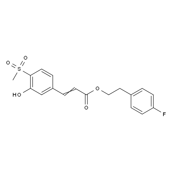 (E)-4-氟苯乙基3-(3-羟基-4-(甲基磺酰基)苯基)丙烯酸酯