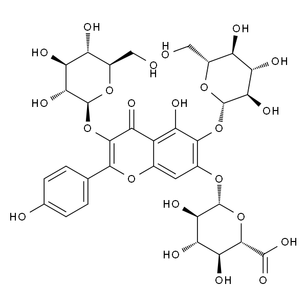 6-羟基山奈酚-3,6-O-二葡萄糖-7-O-葡萄糖醛酸苷