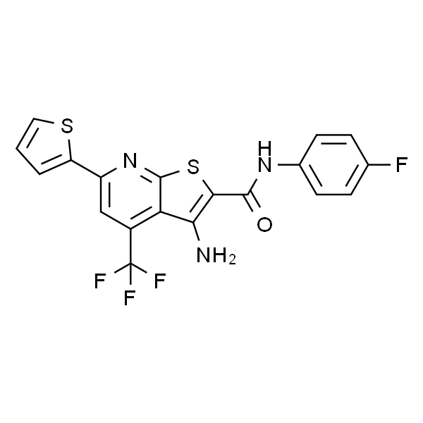 3-氨基-N-(4-氟苯基)-6-(噻吩-2-基)-4-(三氟甲基)噻吩并[2,3-b]吡啶-2-甲酰胺