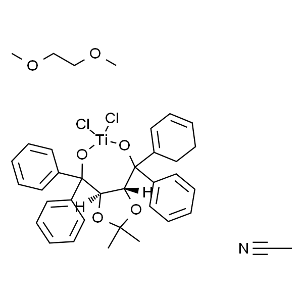 (4R,5R)-(-)-2,2-二甲基-α,α,α',α'-四苯基-1,3-二氧戊烷-4,5-二甲醇酯[1,2-双(二甲氧)乙基]二氯化钛(IV)乙腈络合物