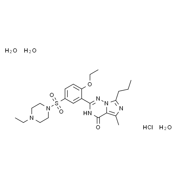 2-(2-乙氧基-5-((4-乙基哌嗪-1-基)磺酰基)苯基)-5-甲基-7-丙基咪唑并[5,1-f][1,2,4]三嗪-4(1H )-酮 盐酸盐三水合物