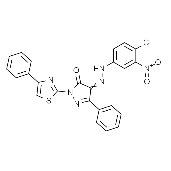 3-Phenyl-1-(4-phenyl-2-thiazolyl)-4-[(4-chloro-3-nitrophenyl)hydrazone]-1H-pyrazole-4,5-dione
