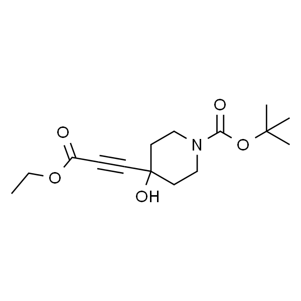 1-Piperidinecarboxylic acid, 4-(3-ethoxy-3-oxo-1-propyn-1-yl)-4-hydroxy-, 1,1-dimethylethyl ester