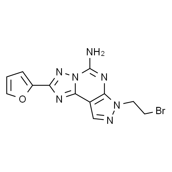 7H-Pyrazolo[4,3-e][1,2,4]triazolo[1,5-c]pyrimidin-5-amine, 7-(2-bromoethyl)-2-(2-furanyl)-