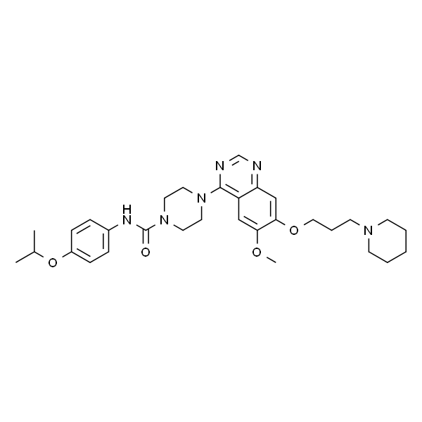 N-(4-异丙氧基苯基)-4-(6-甲氧基-7-(3-(哌啶-1-基)丙氧基)喹唑啉-4-基)哌嗪-1-甲酰胺