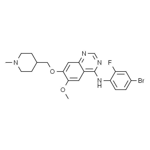 N-(4-溴-2-氟苯基)-6-甲氧基-7-((1-甲基哌啶-4-基)甲氧基)喹唑啉-4-胺