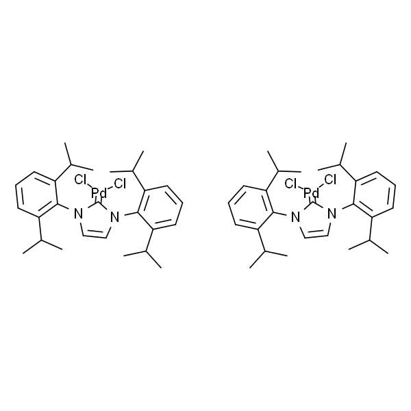 二氯化[1,3-双(2,6-二异丙基苯基)-1,3-二氢-2H-咪唑-2-亚基]钯(II) 二聚物 立体异构体混合物