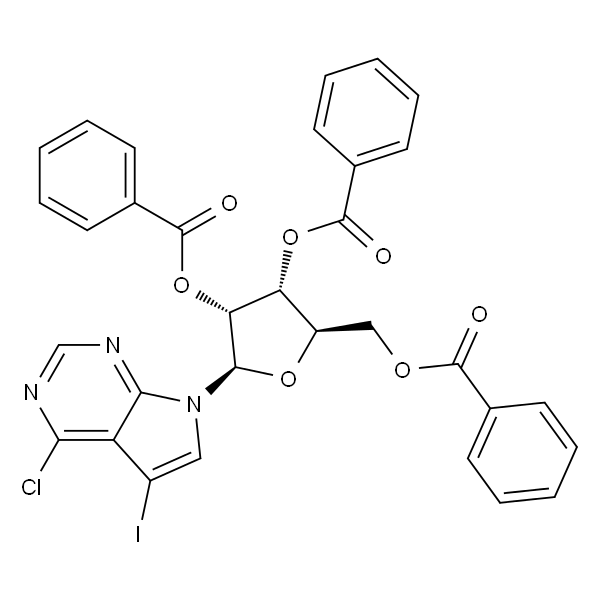 7H-Pyrrolo[2,3-d]pyrimidine, 4-chloro-5-iodo-7-(2,3,5-tri-O-benzoyl-β-D-ribofuranosyl)-