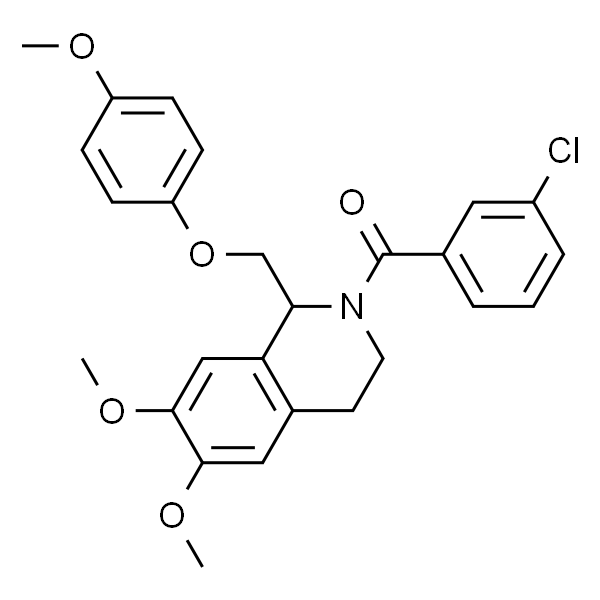 (3-氯苯基)[3,4-二氢-6,7-二甲氧基-1-[(4-甲氧基苯氧基)甲基]-2(1H)-异喹啉基]甲酮