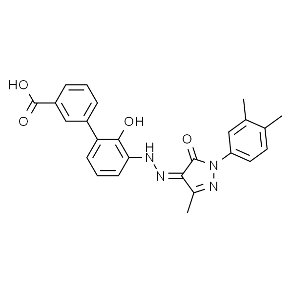 (Z)-3'-(2-(1-(3,4-二甲基苯基)-3-甲基-5-氧代-1H-吡唑-4(5H)-亚基)肼基)-2'-羟基-[1,1'-联苯基]-3-羧酸