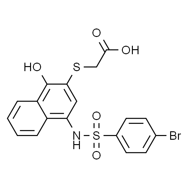 2-((4-(4-溴苯基磺酰氨基)-1-羟基萘-2-基)硫基)乙酸