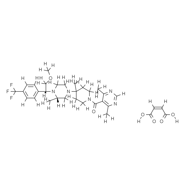 1-[(4,6-二甲基-5-嘧啶基)羰基]-4-[(3S)-4-[(1R)-2-甲氧基-1-[4-(三氟甲基)苯基]乙基]-3-甲基-1-哌嗪基]-4-甲基哌啶马来酸盐